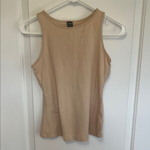 Beige Sleeveless Tank Top